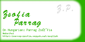 zsofia parrag business card